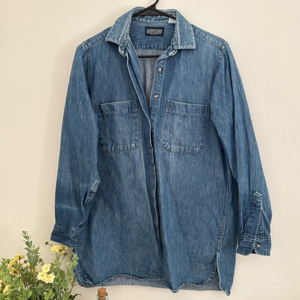 Lands end denim shirt